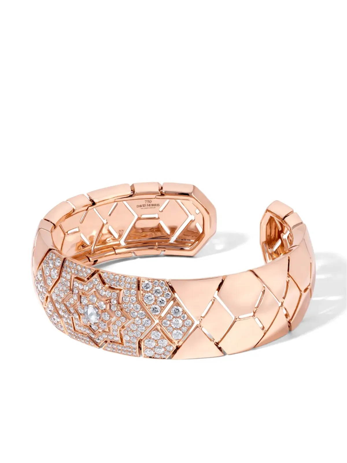 David Morris 18kt ローズゴールド Astra ダイヤモンド カフブレスレット - ピンク - 画像2