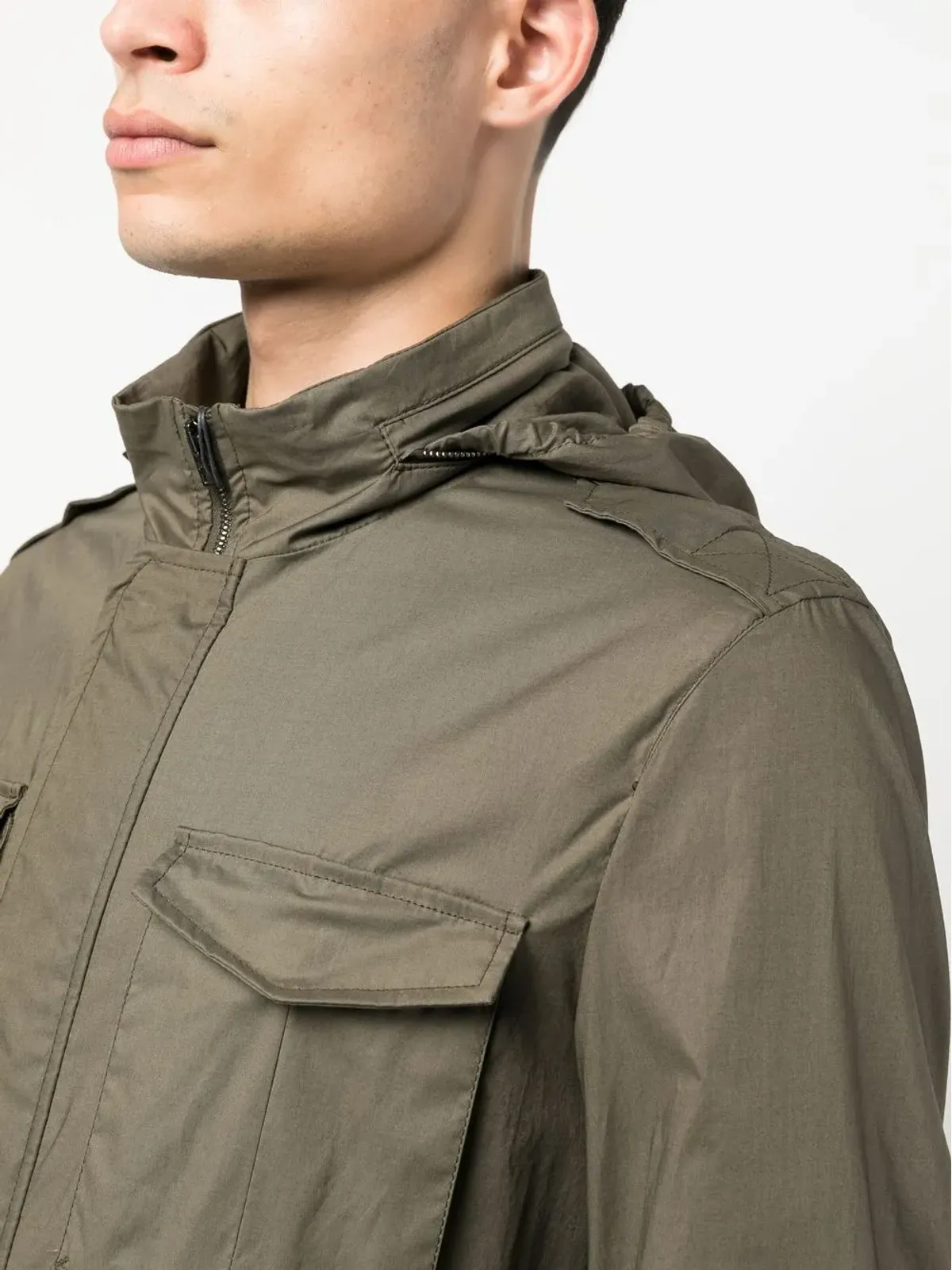 Herno ロングスリーブジップアップフーディージャケット - 画像5