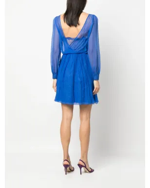Alberta Ferretti レイヤードシルクミニドレス - サムネイル4