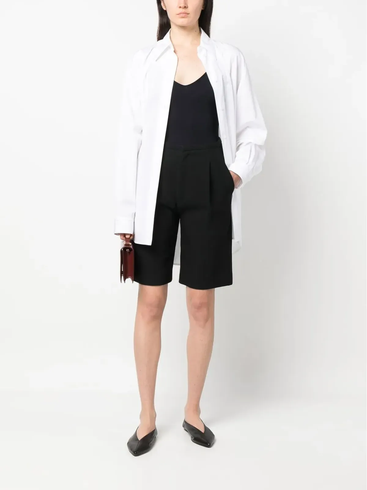 Jil Sander Vネック・ストレッチ・ボディスーツ - 画像2