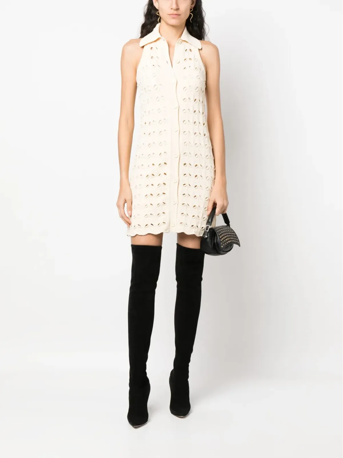 Sportmax リボロ crochet ショートドレス - Neutrals - 画像2