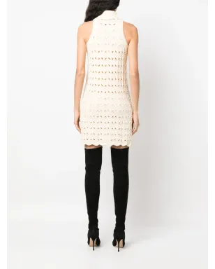 Sportmax リボロ crochet ショートドレス - Neutrals - サムネイル4
