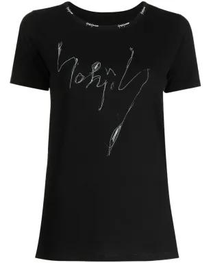 Yohji Yamamoto イラストプリント ロゴ刺繍 Tシャツ - サムネイル1