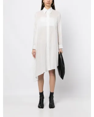 Yohji Yamamoto ドレープディテールのアシンメトリードレス - サムネイル2