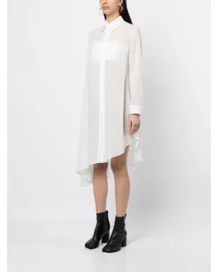 Yohji Yamamoto ドレープディテールのアシンメトリードレス - サムネイル3