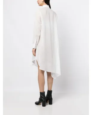Yohji Yamamoto ドレープディテールのアシンメトリードレス - サムネイル4