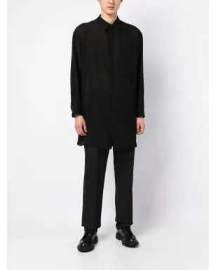 Yohji Yamamoto シアー仕上げ ロングシャツ - サムネイル2