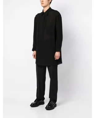 Yohji Yamamoto シアー仕上げ ロングシャツ - サムネイル3