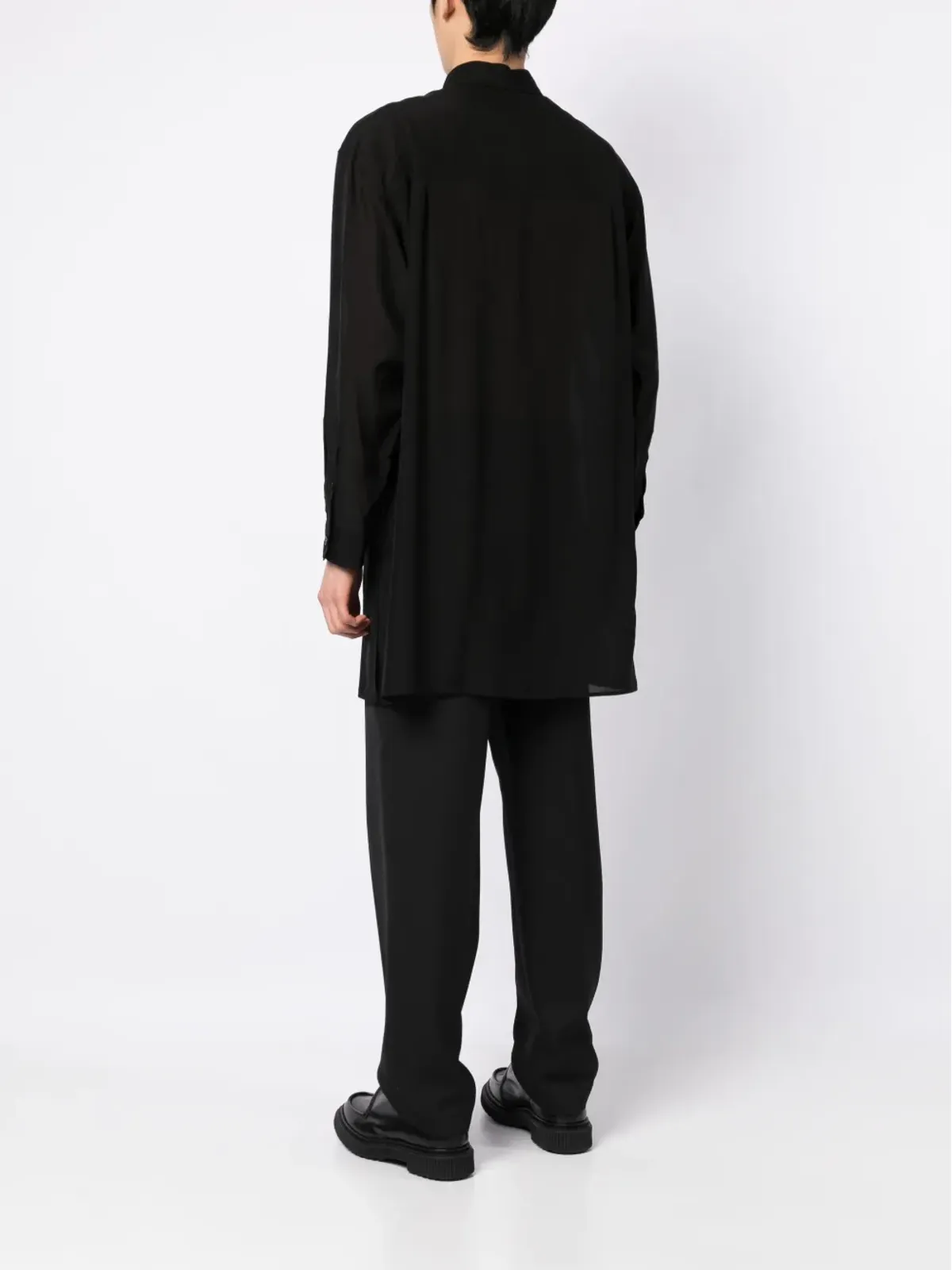 Yohji Yamamoto シアー仕上げ ロングシャツ - 画像4