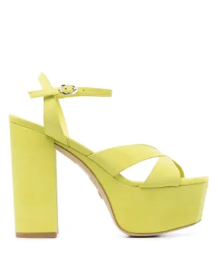 Stuart Weitzman Miami 140mmプラットフォームサンダル - グリーン - サムネイル1