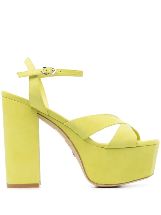 Stuart Weitzman Stuart Weitzman Miami 140mmプラットフォームサンダル - グリーンの商品画像