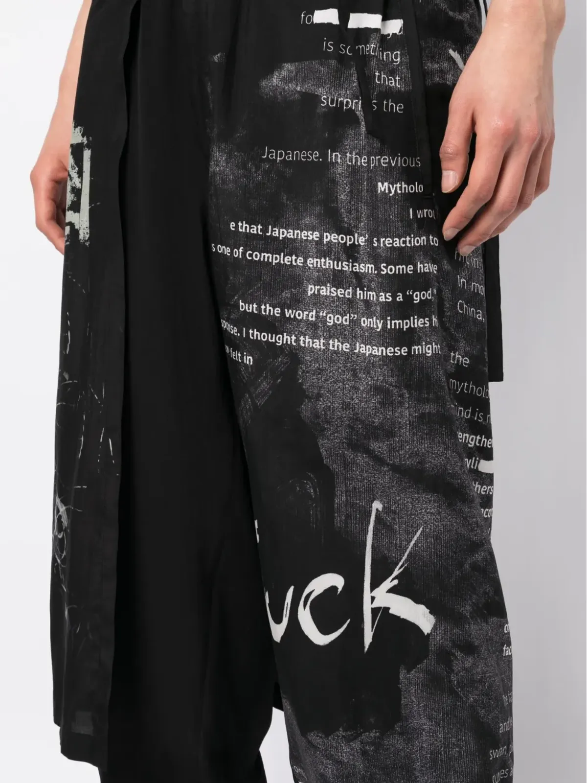 Yohji Yamamoto オーバーラッピングパネル・ストレートパンツ - 画像5