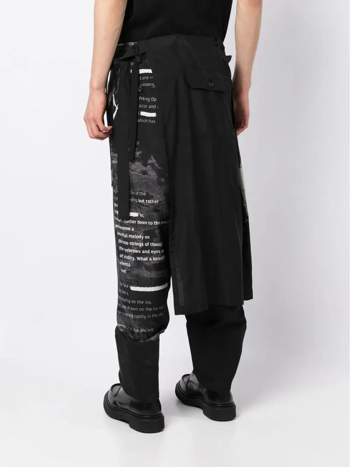 Yohji Yamamoto オーバーラッピングパネル・ストレートパンツ - 画像4