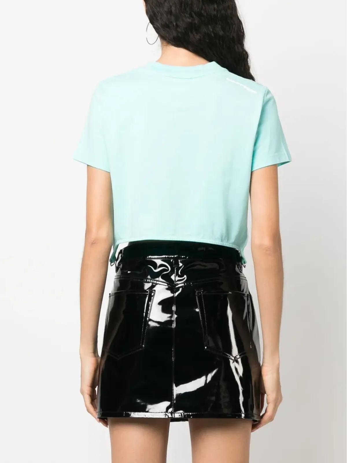Courrèges サスペンダー風クロップドTシャツ - 画像4