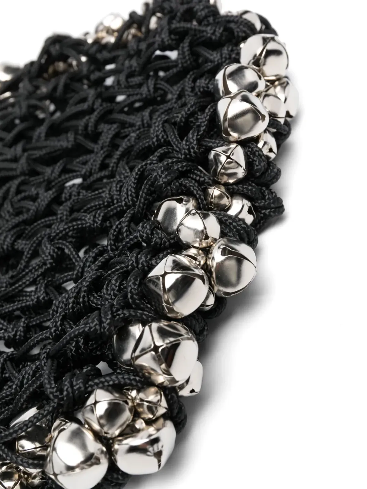 Niccolò Pasqualetti bell-detail woven tote bag - Black - 画像4