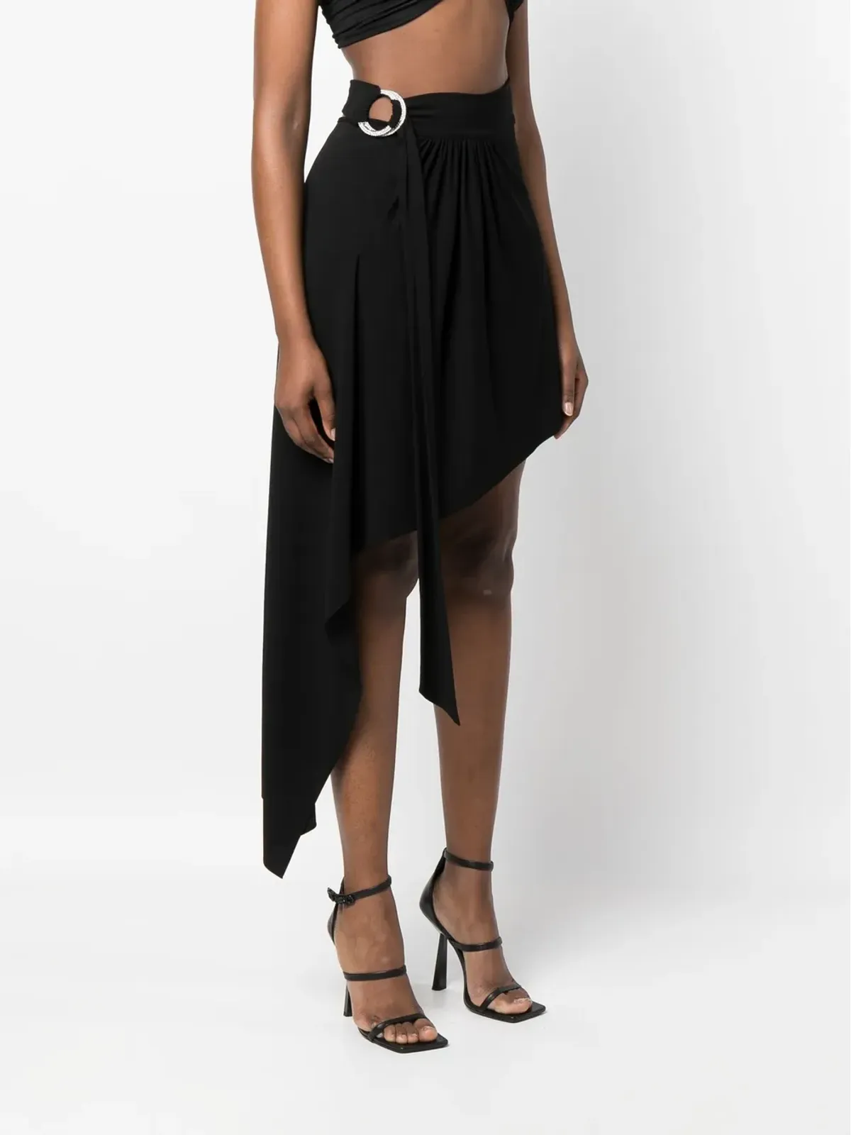Alexandre Vauthier リングディテール ベルト付き アシンメトリックスカート - 画像3