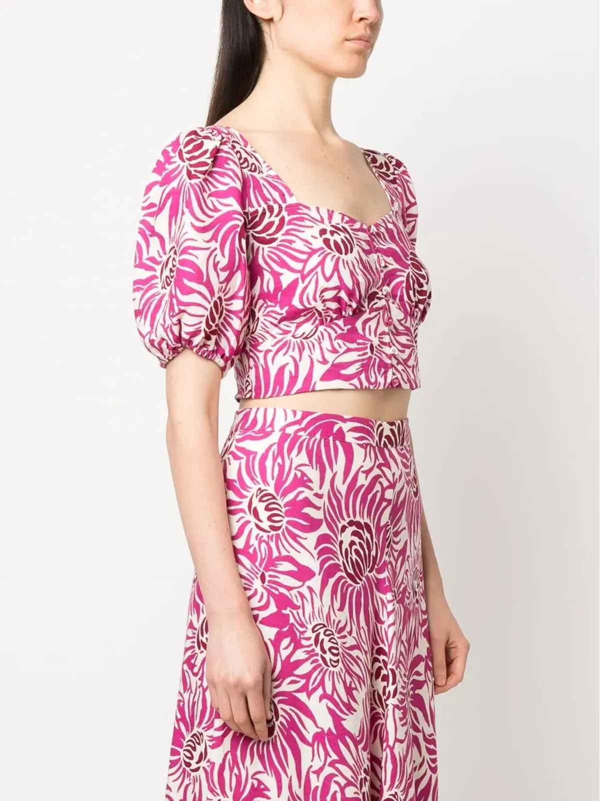 DVF Diane von Furstenberg 花柄プリントの半袖トップス - 画像3