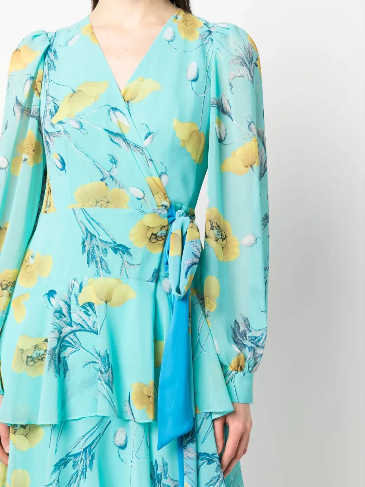 DVF Diane von Furstenberg Silvia花柄プリント ティアードドレス - 画像5
