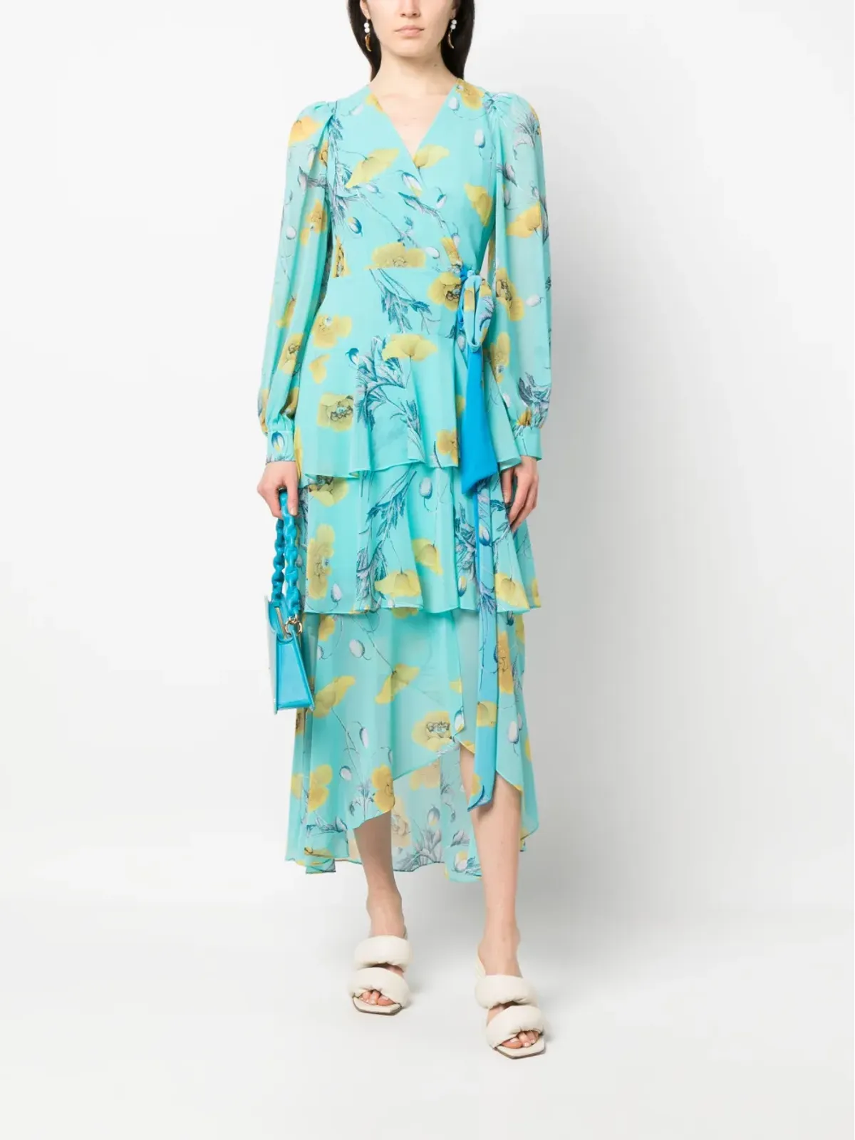 DVF Diane von Furstenberg Silvia花柄プリント ティアードドレス - 画像2
