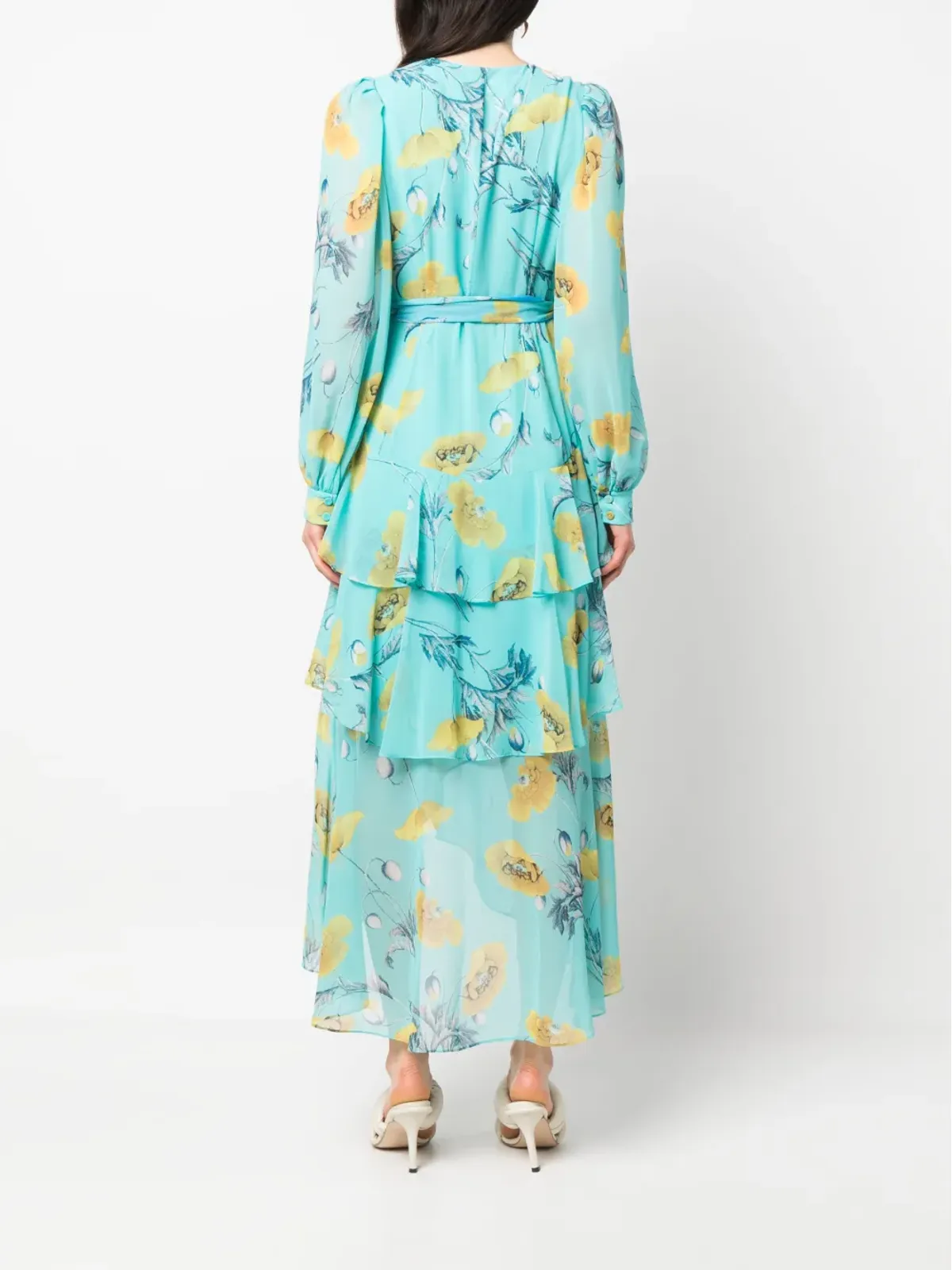 DVF Diane von Furstenberg Silvia花柄プリント ティアードドレス - 画像4