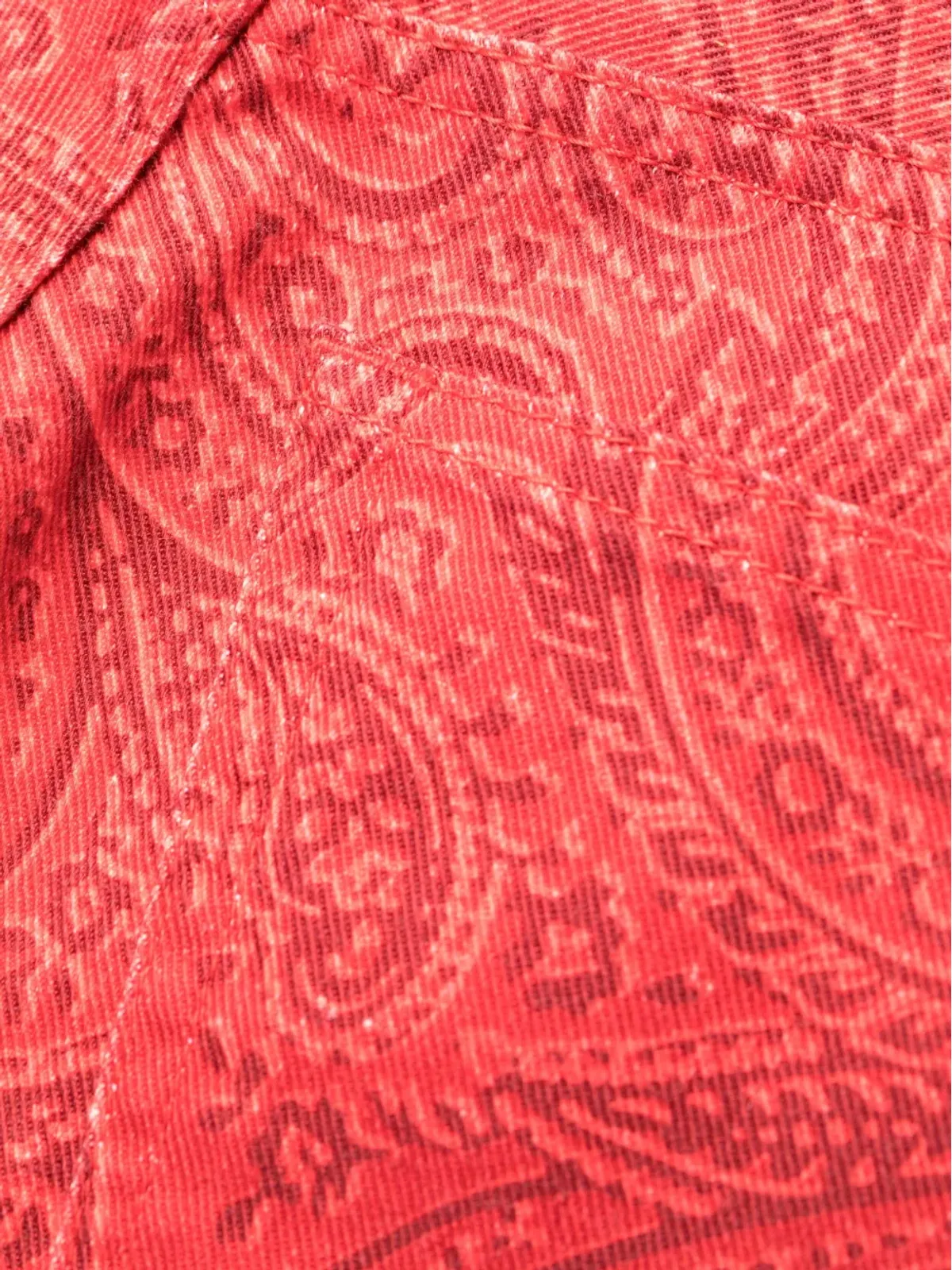 ETRO ペイズリープリントデニムショーツ - レッド - 画像5