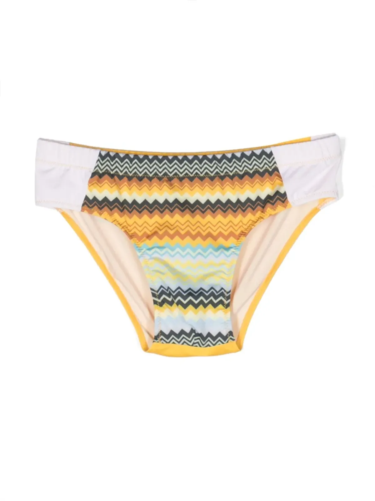 Missoni Kids グラフィックプリント スイムトランクス イエロー - 画像1