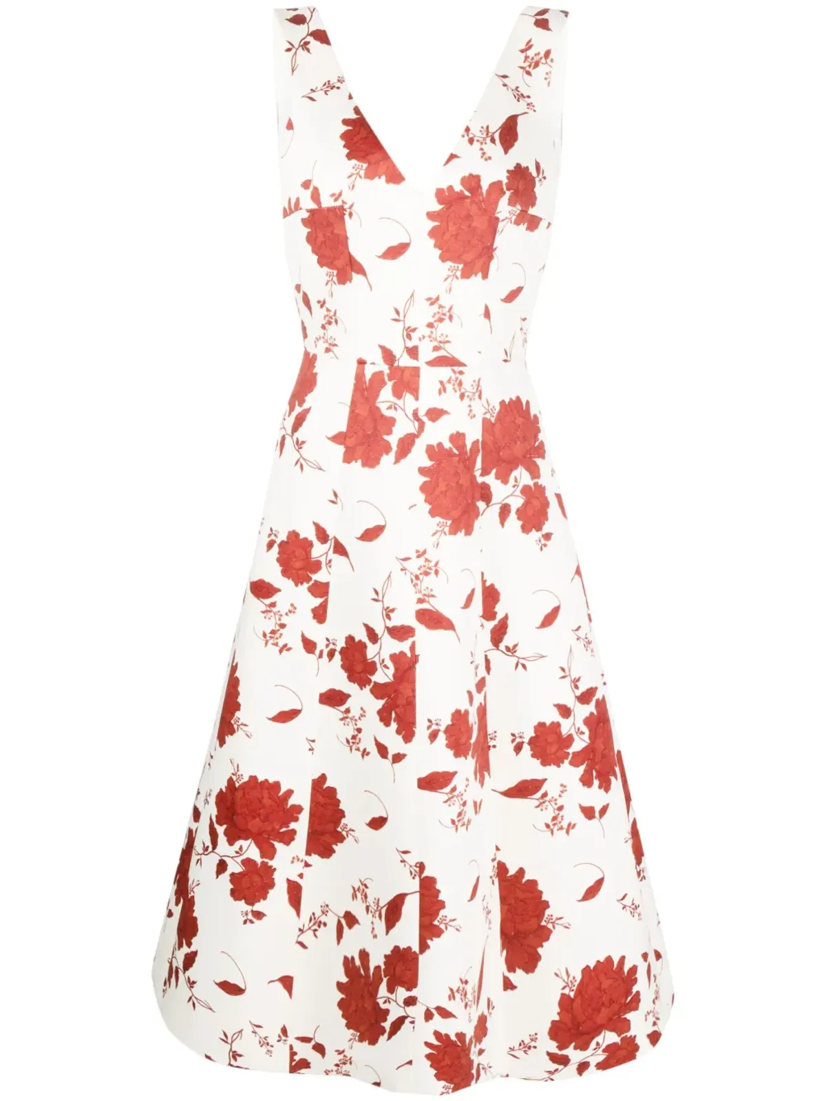 Emilia Wickstead Petrova floral-print midi dress - Neutrals - 画像1