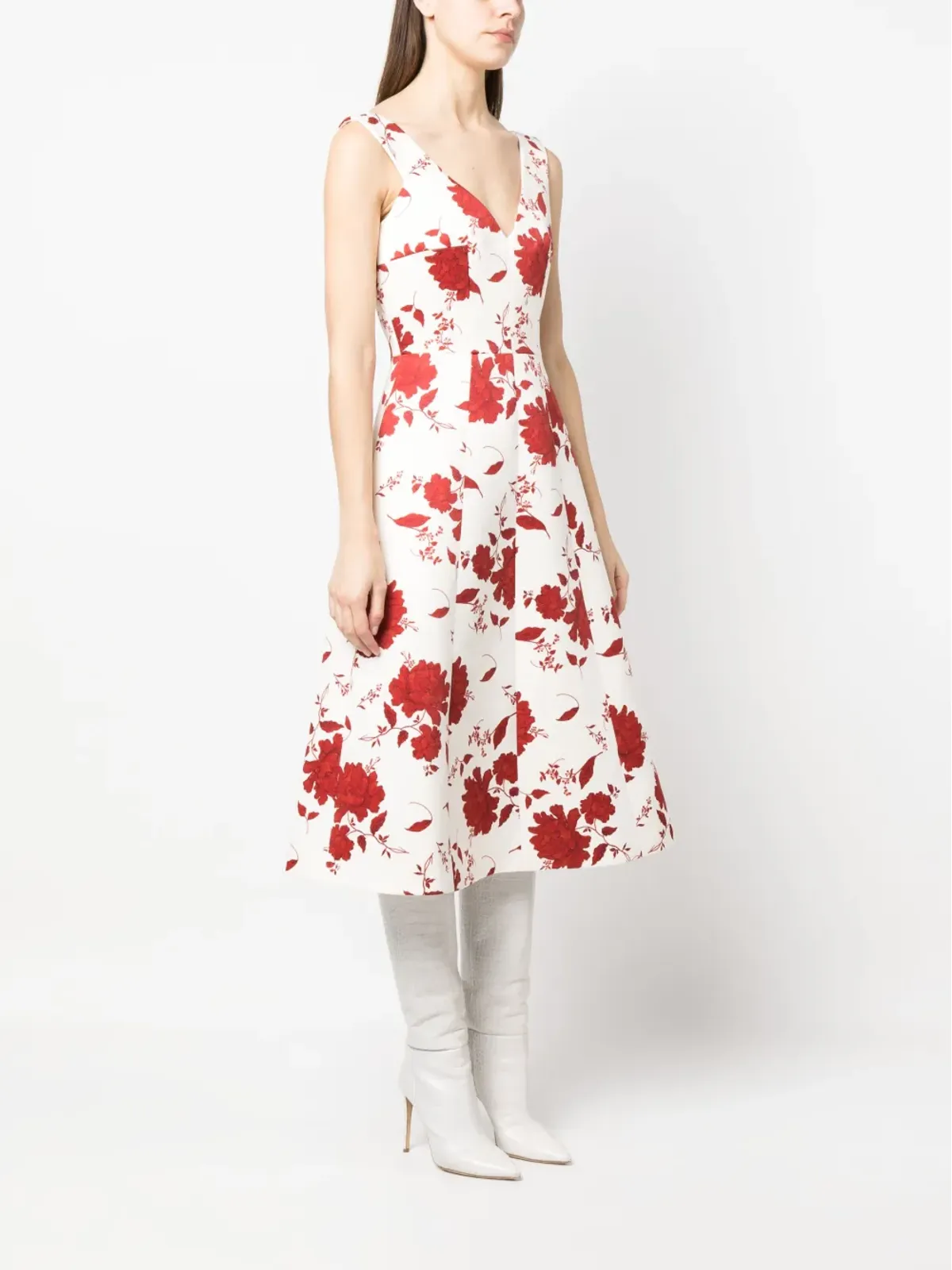 Emilia Wickstead Petrova floral-print midi dress - Neutrals - 画像3
