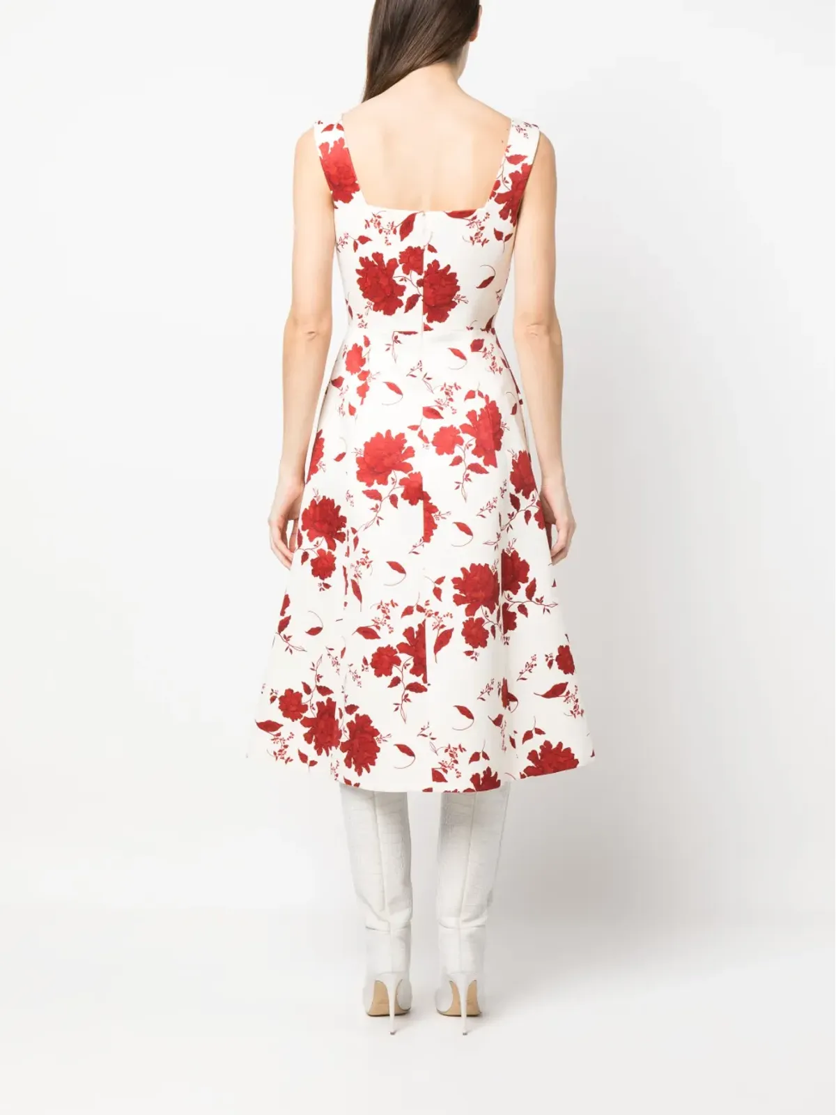 Emilia Wickstead Petrova floral-print midi dress - Neutrals - 画像4