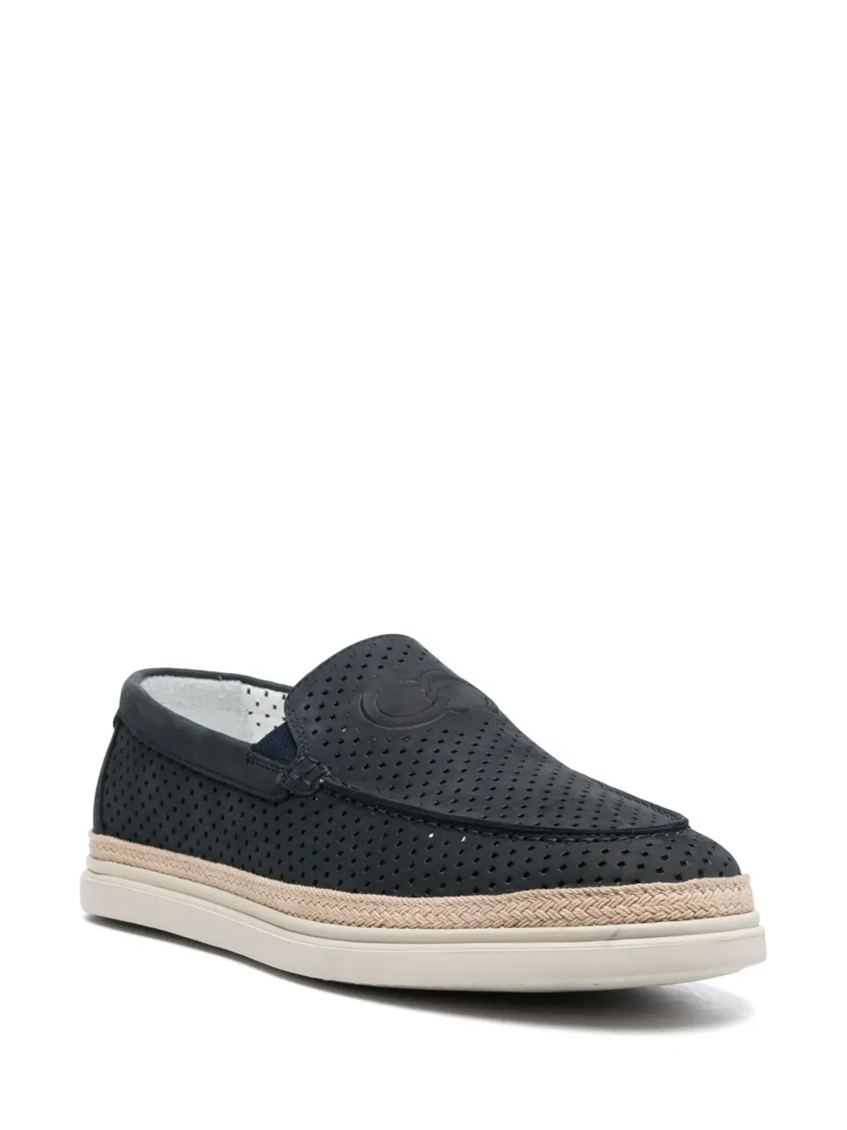 Casadei ヌバック パーフォレーテッドレザー エスパドリーユ - 画像2