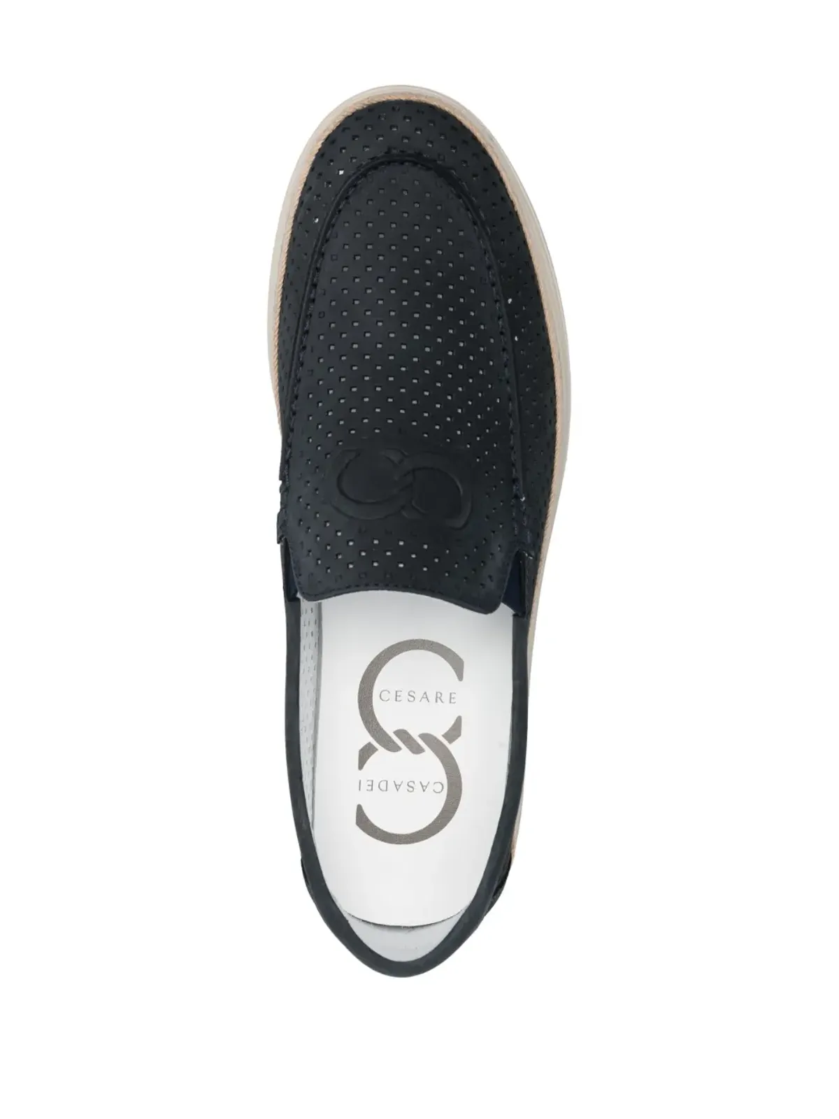 Casadei ヌバック パーフォレーテッドレザー エスパドリーユ - 画像4