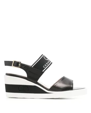 Casadei ロゴプリント ウェッジサンダル - サムネイル1