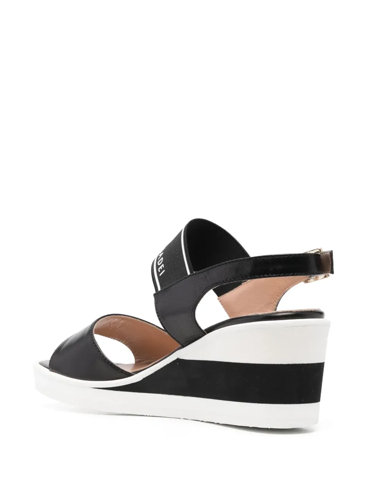 Casadei ロゴプリント ウェッジサンダル - 画像3