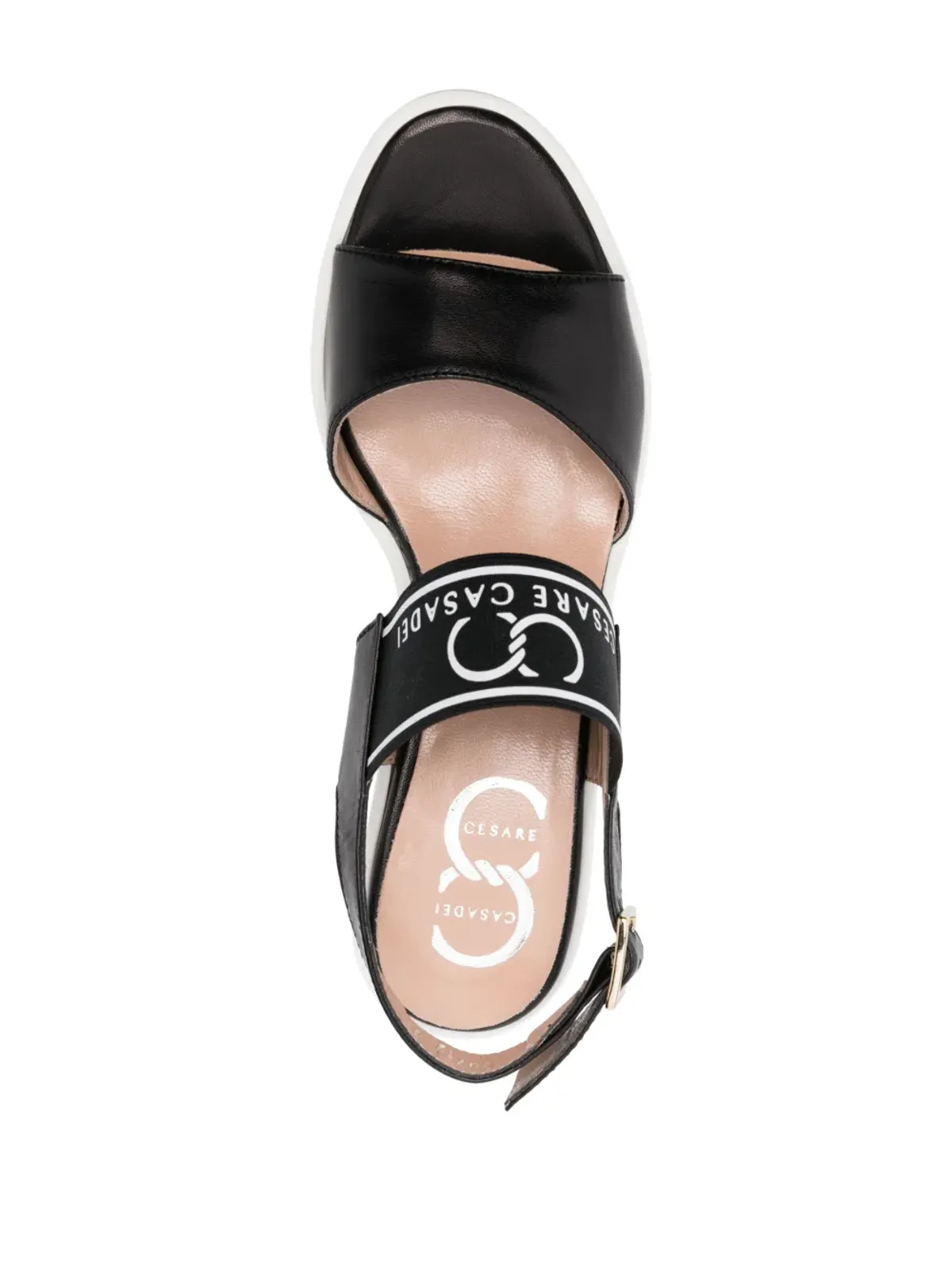 Casadei ロゴプリント ウェッジサンダル - 画像4