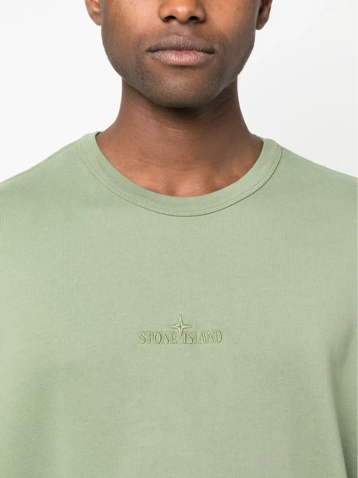 Stone Island 刺繍ロゴ入りコットン スウェットシャツ - 画像5