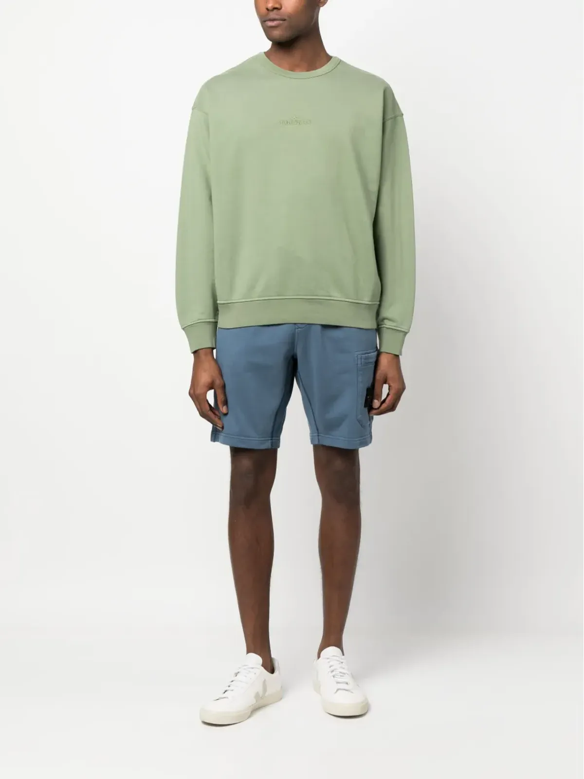 Stone Island 刺繍ロゴ入りコットン スウェットシャツ - 画像2