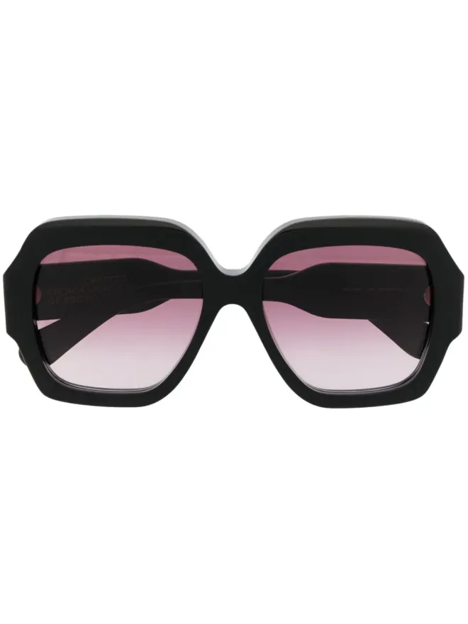 Chloé Eyewear Chloé Eyewear オーバサイズスクエアフレーム サングラス - ブラックの商品画像