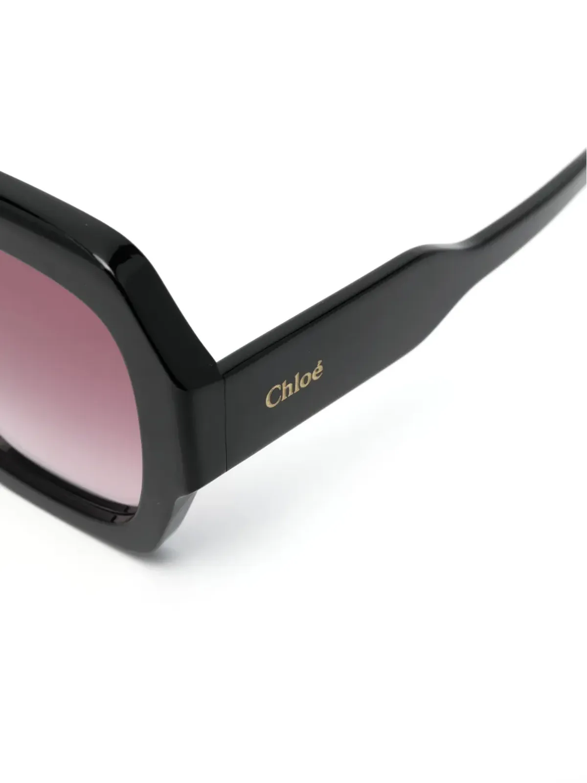 Chloé Eyewear オーバサイズスクエアフレーム サングラス - ブラック - 画像3