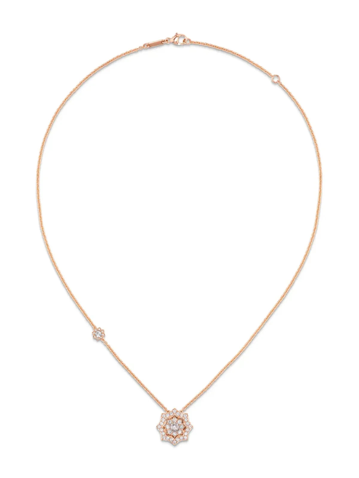 David Morris 18金ローズゴールド Astra ダイヤモンド ペンダント ネックレス - ピンク - 画像2