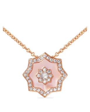 David Morris 18kt ローズゴールド Astra ダイヤモンドとマザーオブパール ペンダントネックレス - ピンク - サムネイル3