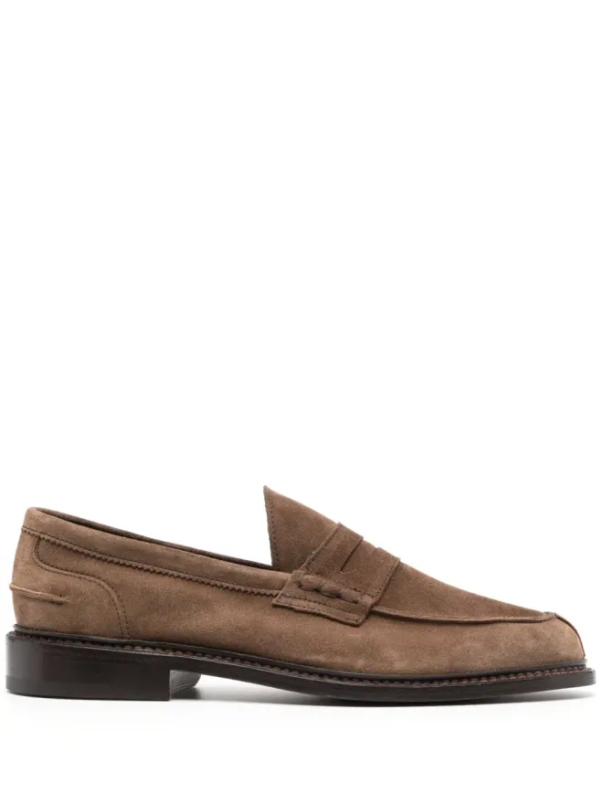 Tricker's Tricker's ペニー・スロット カーフスエード ローファー（ブラウン）の商品画像