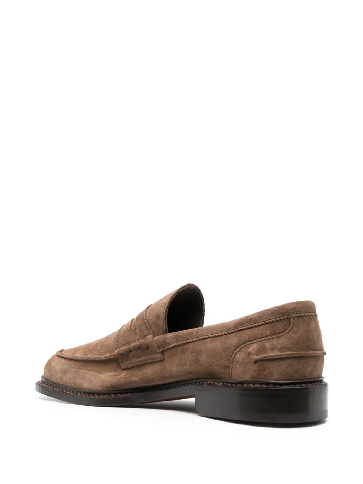 Tricker's ペニー・スロット カーフスエード ローファー（ブラウン） - 画像3