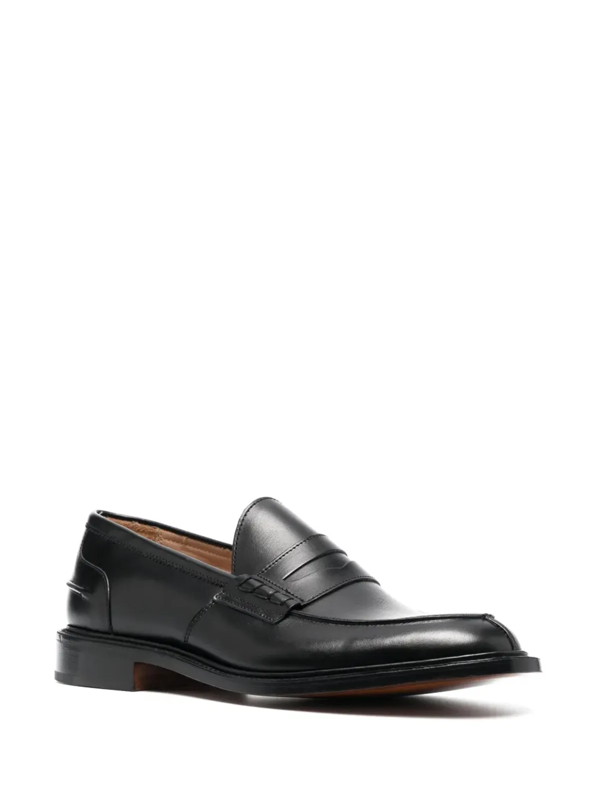 Tricker's アーモンドトゥ レザー ローファー - ブラック - 画像2