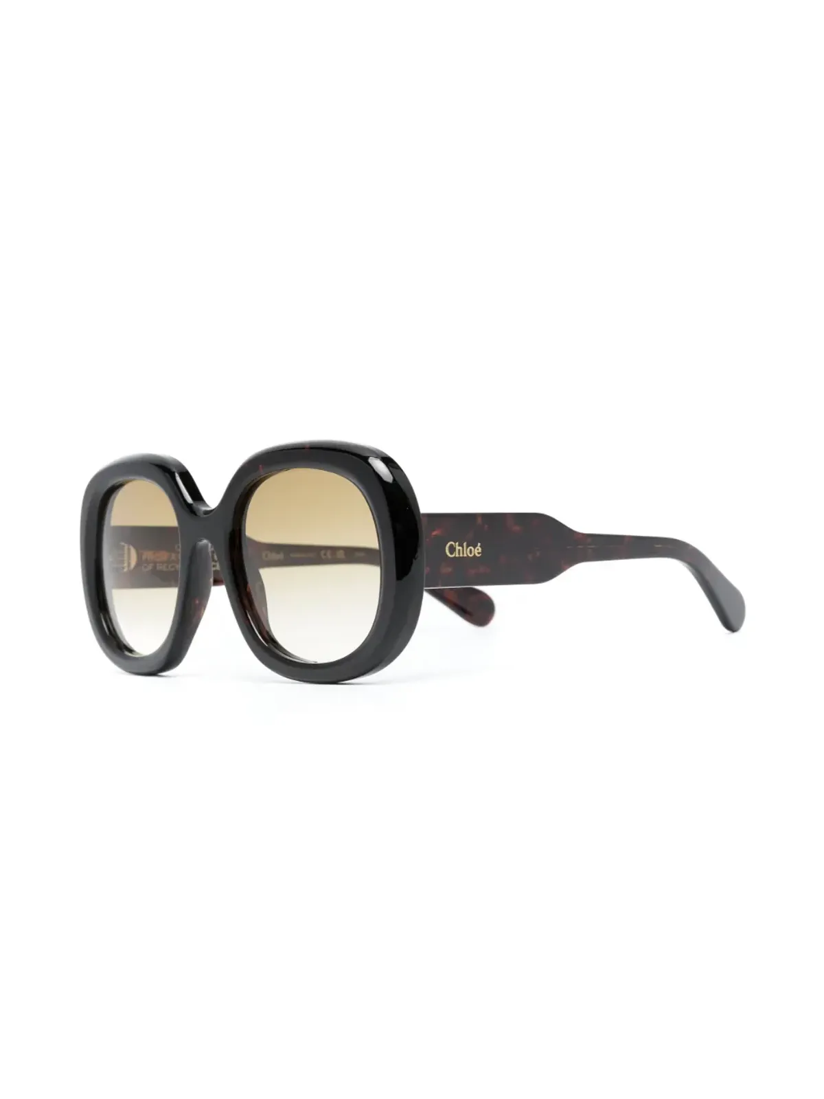 Chloé Eyewear ロゴプリント オーバーサイズフレーム サングラス - 画像2