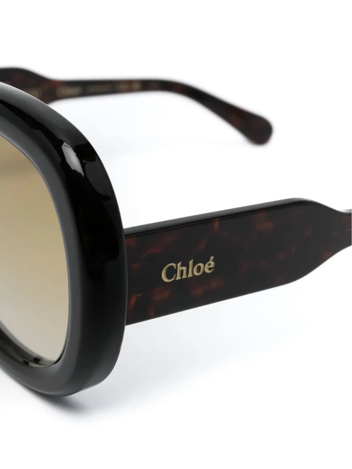 Chloé Eyewear ロゴプリント オーバーサイズフレーム サングラス - 画像3