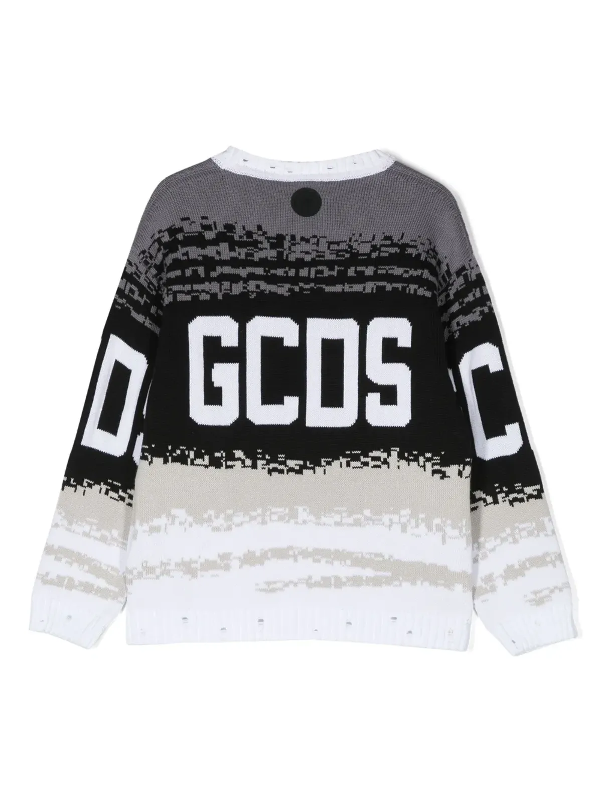 Gcds Kids インターシャニット ロゴ コットン スウェットシャツ - 画像2