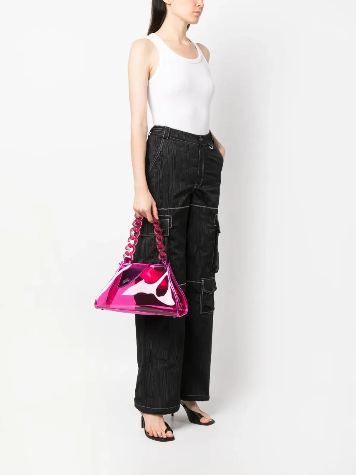 GCDS medium Comma tote bag - Pink - 画像2