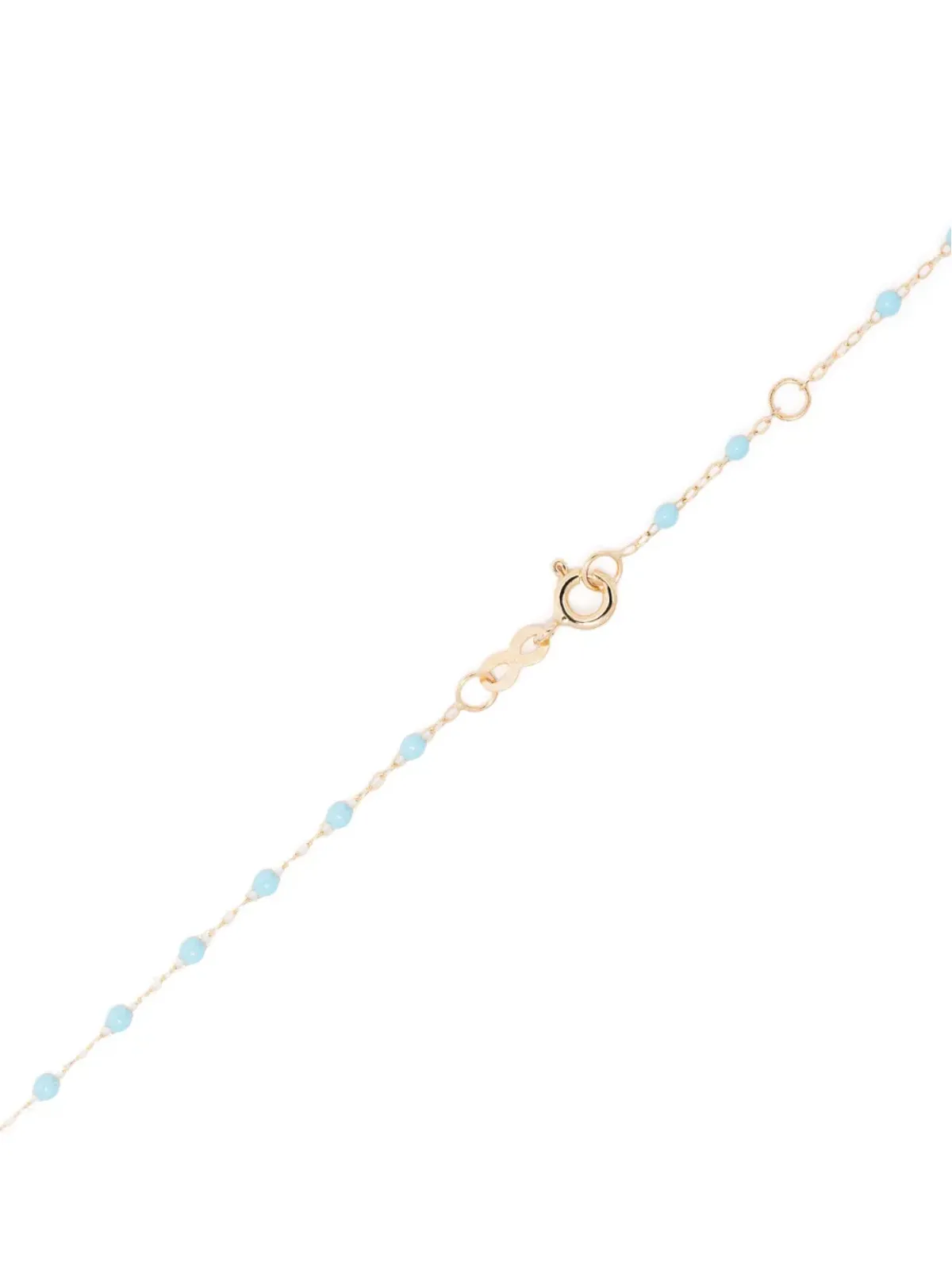 Gigi Clozeau 18kt yellow gold Eye Classic Voyage beaded necklace - Blue - 画像4