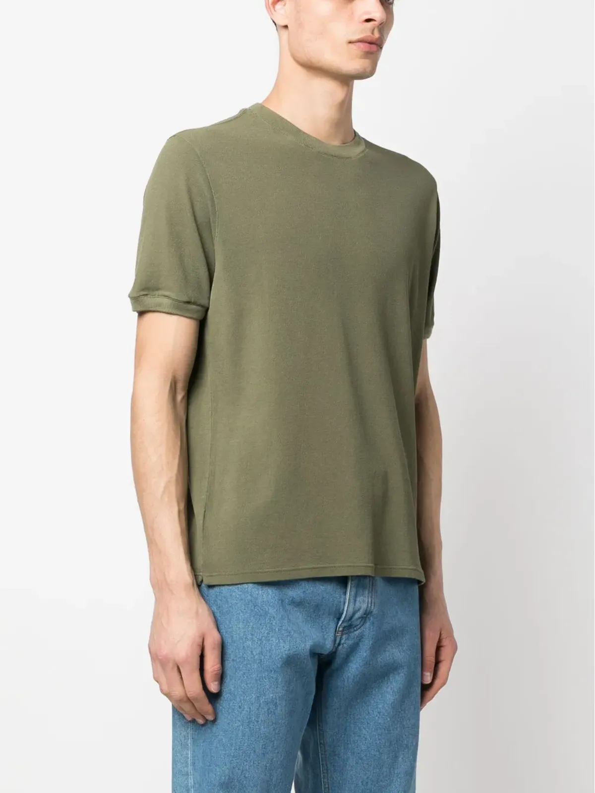 Zanone 無地コットンTシャツ - グリーン - 画像3