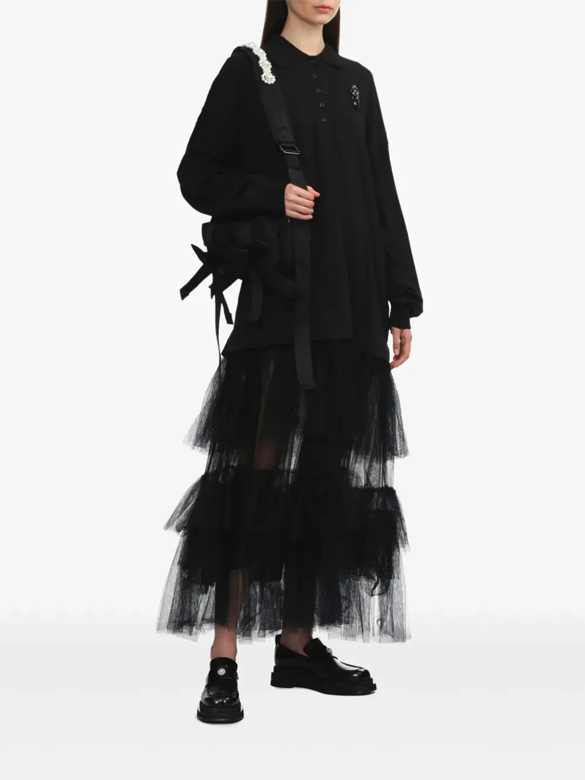 Simone Rocha クラシックボウ・リボンディテール メッセンジャーバッグ - 画像2